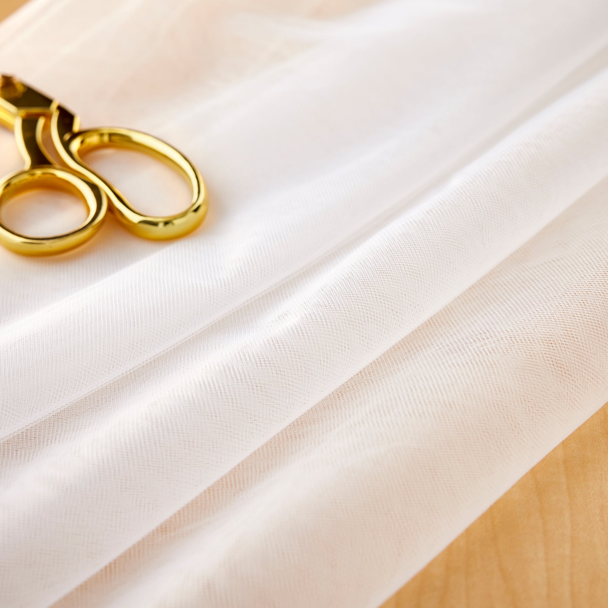 Wyla White Matte Tulle Fabric